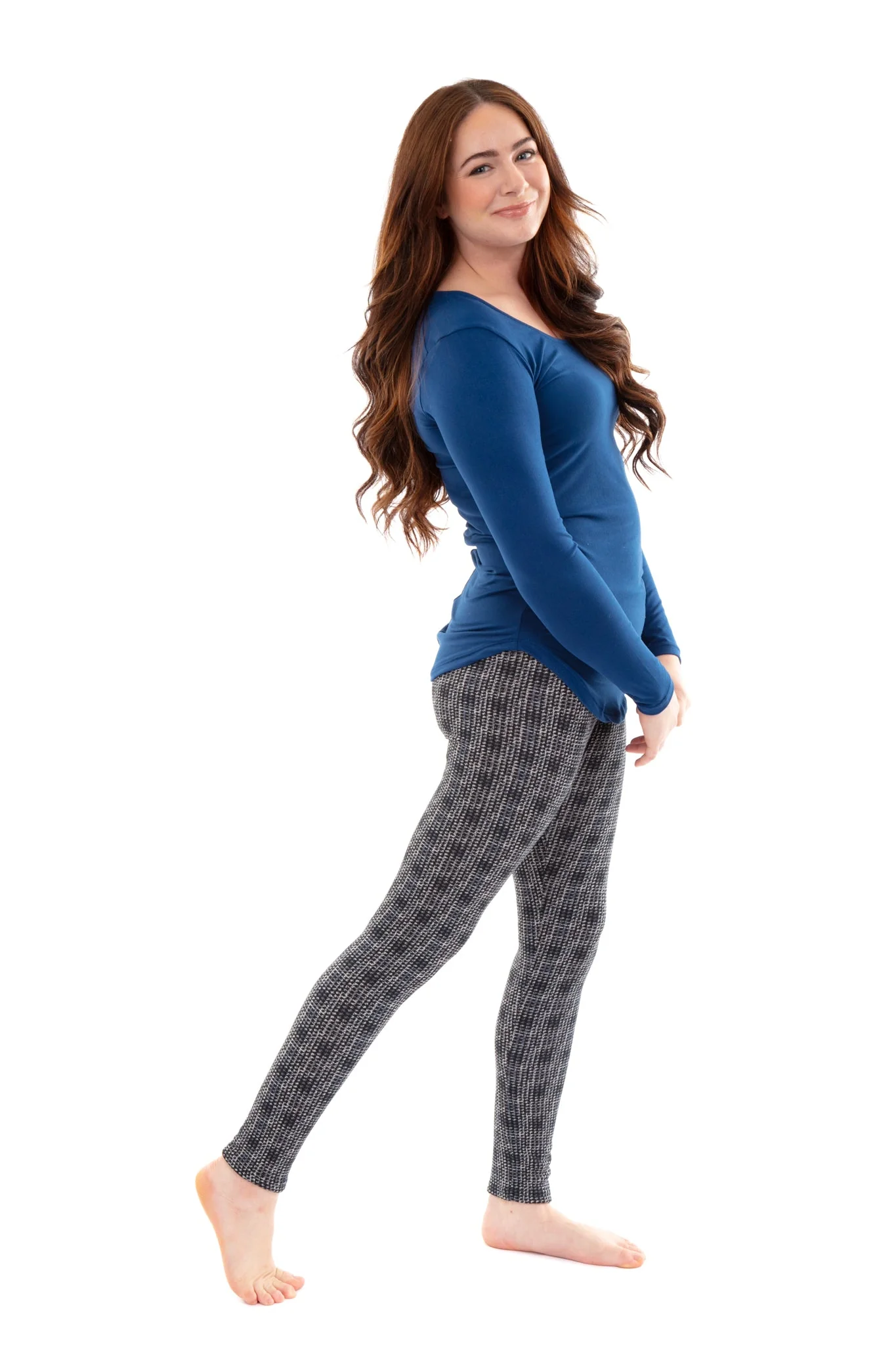 Abstract Lines - Cozy Lined Leggings - Image 3