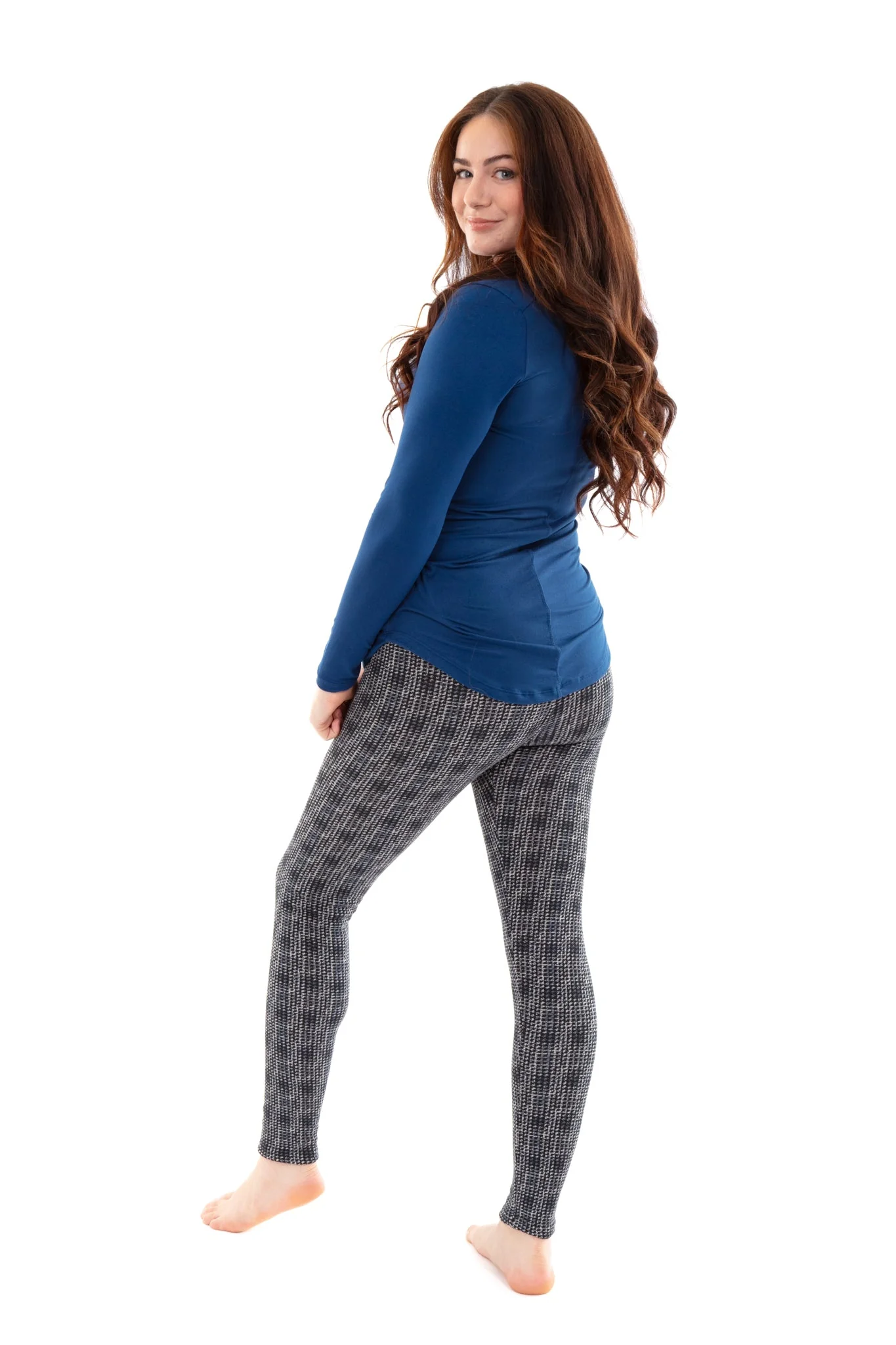 Abstract Lines - Cozy Lined Leggings - Image 5