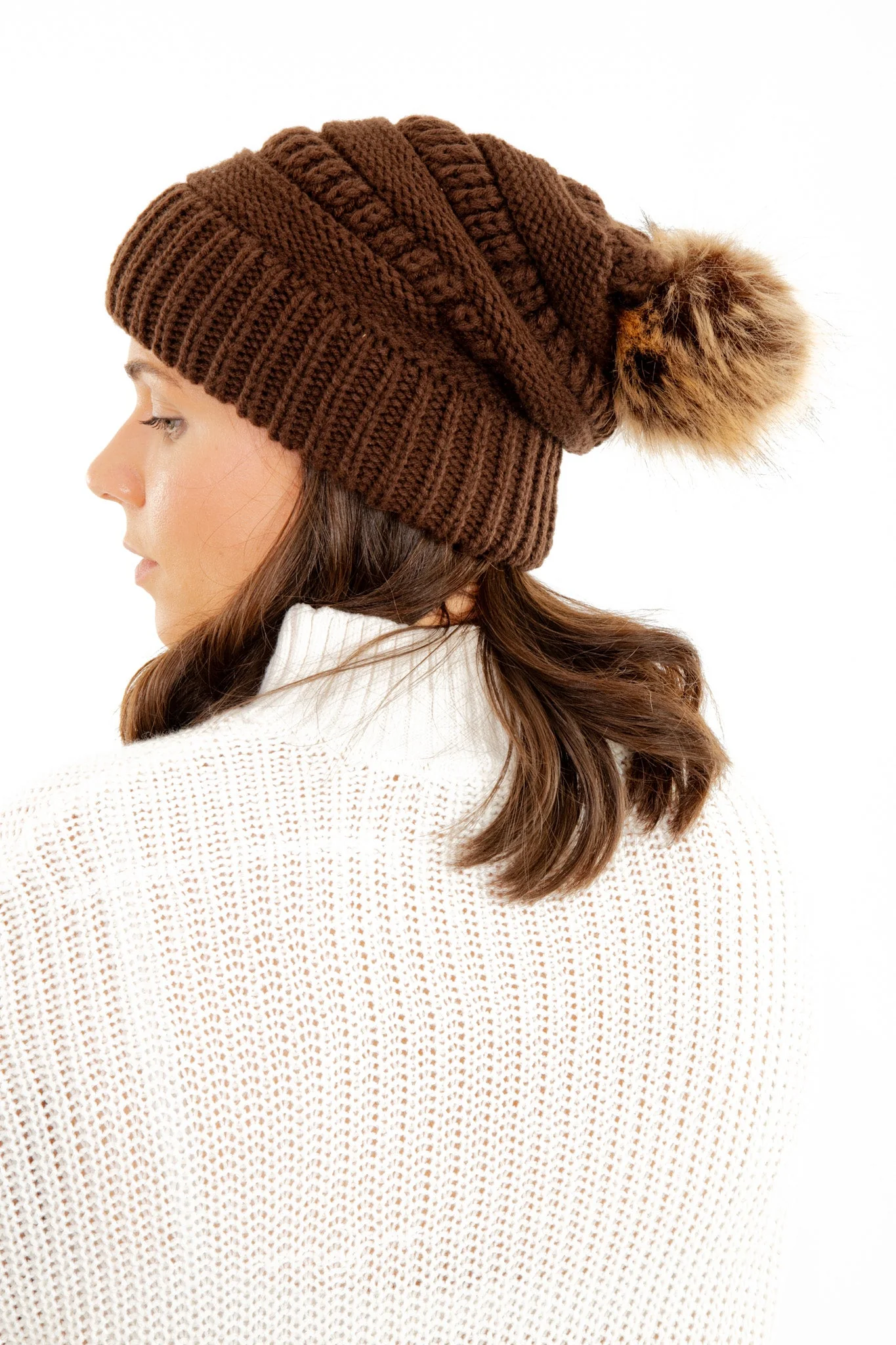 Brown - Cozy Slouchy Beanie - Image 8