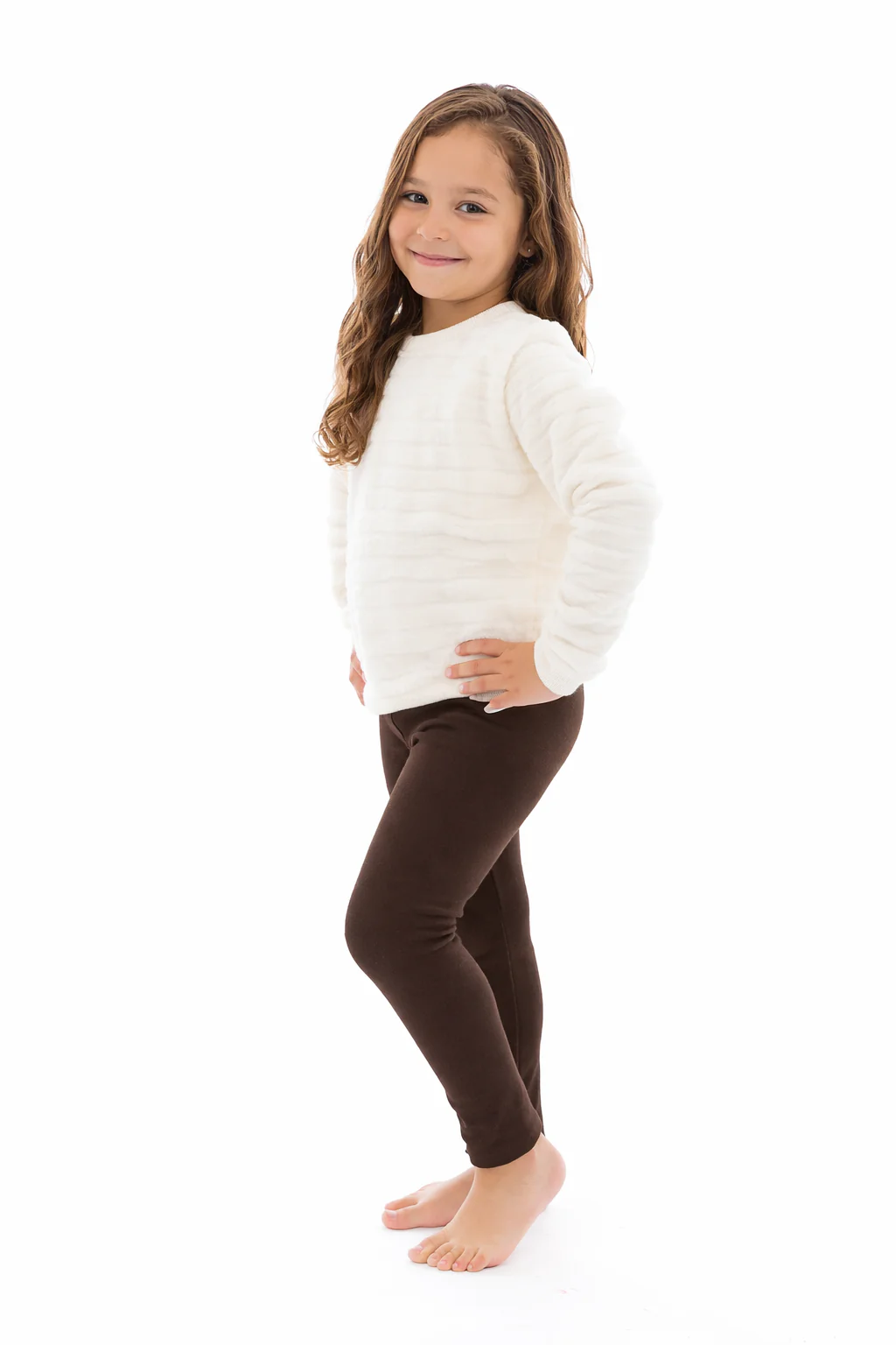 Brown Kid's - Cozy Lined Leggings - Image 4