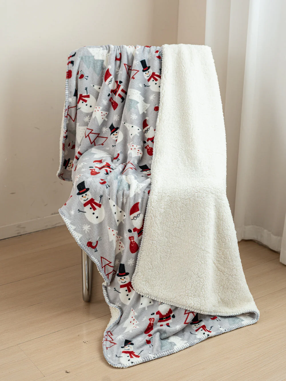 Cuddly Snowman - Sherpa Blanket - Image 5