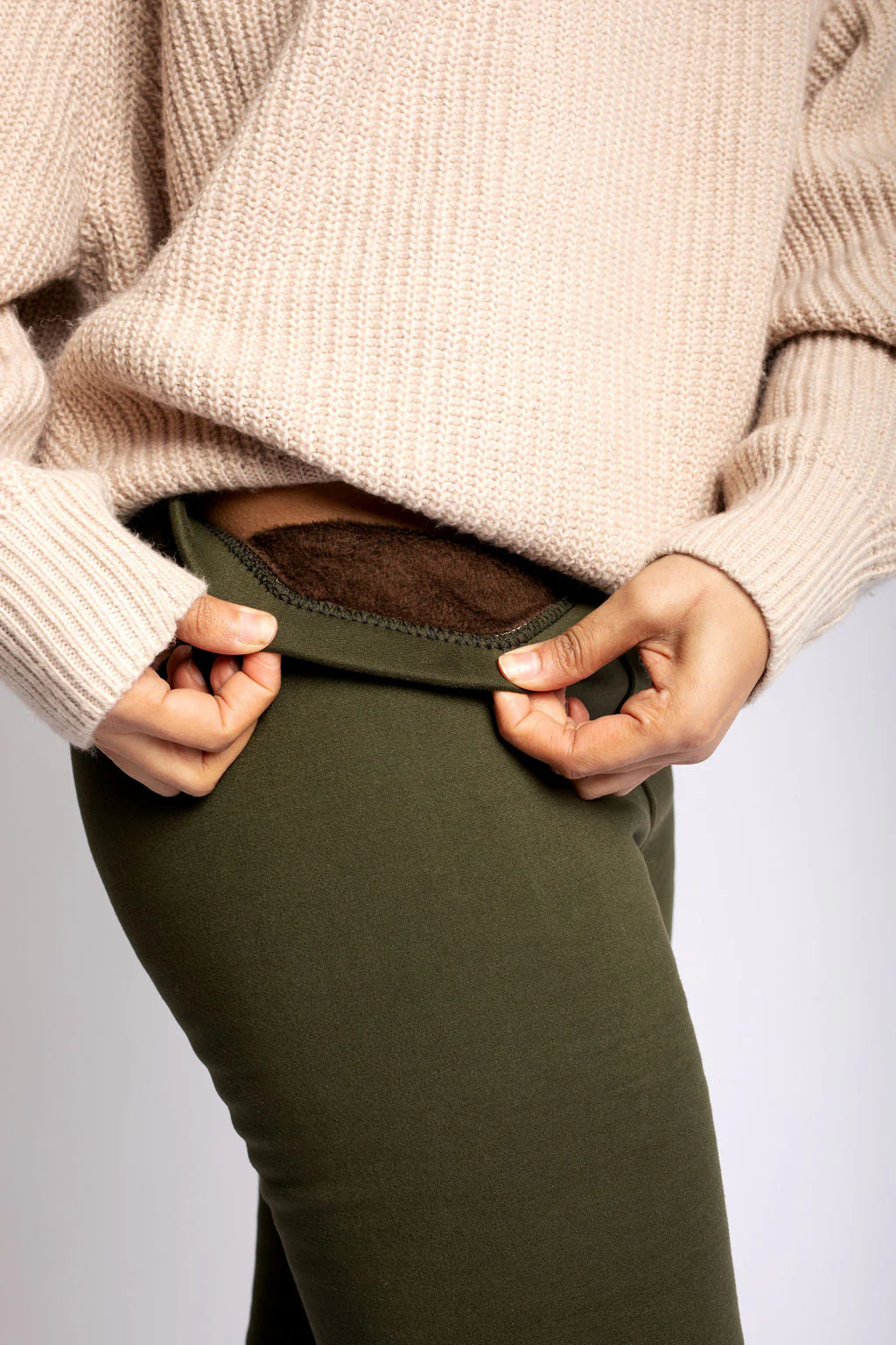 Dark Green - Cozy Lined Leggings - Image 6