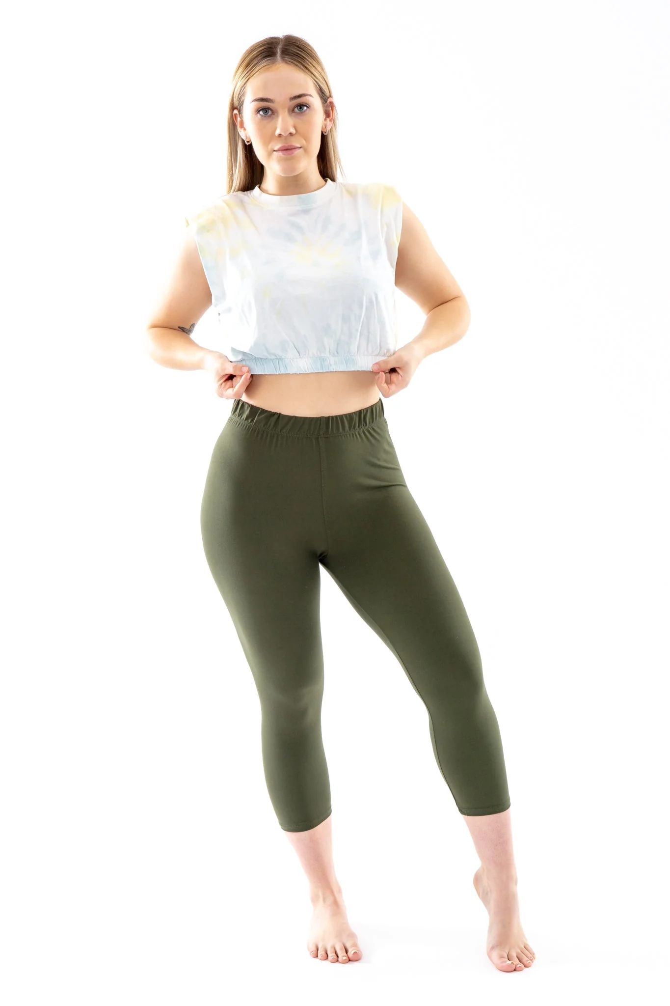 Dark Green - Capris - Image 4