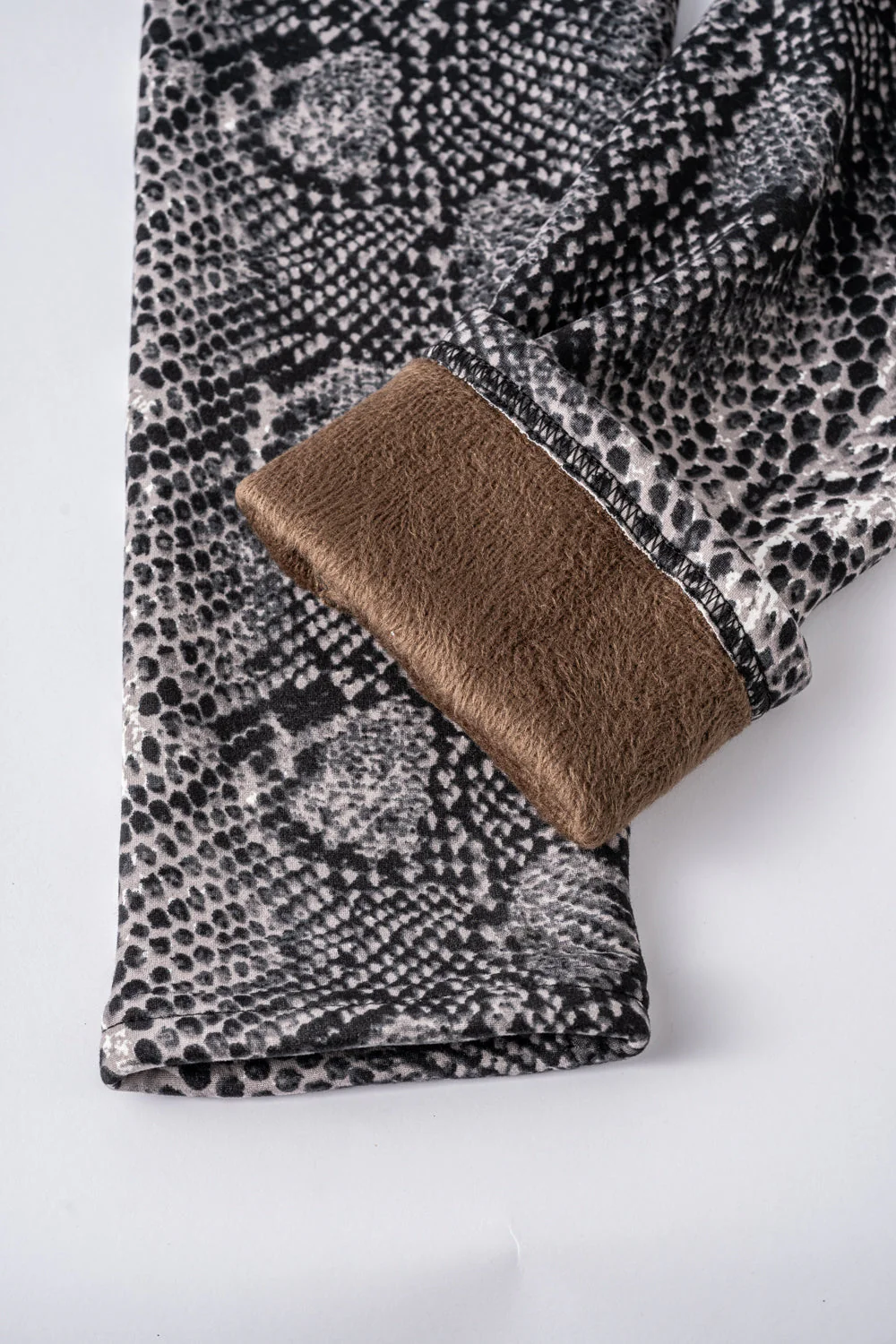 Dark Grey Snake - Cozy Lined Leggings - Image 6
