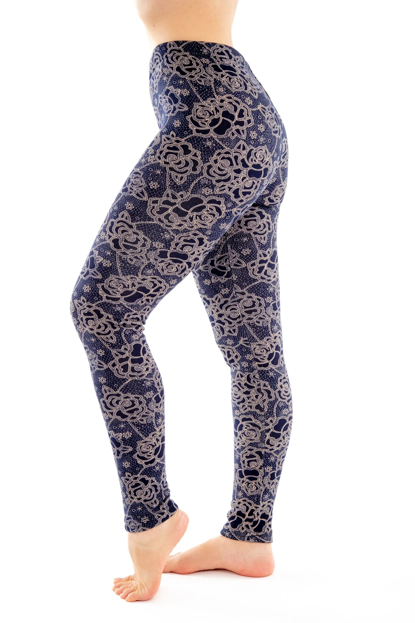 Fancy Roses - Cozy Lined Leggings