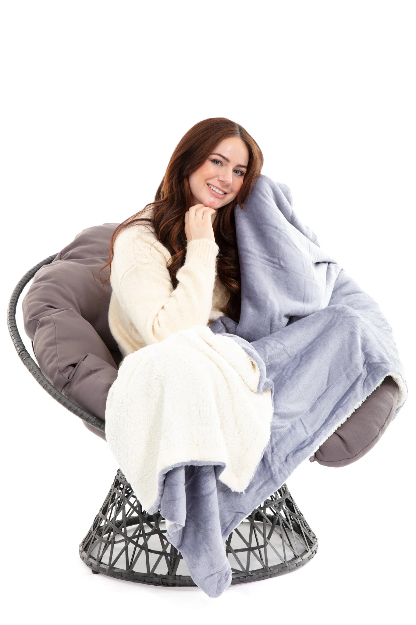 Grey - Sherpa Blanket - Image 5