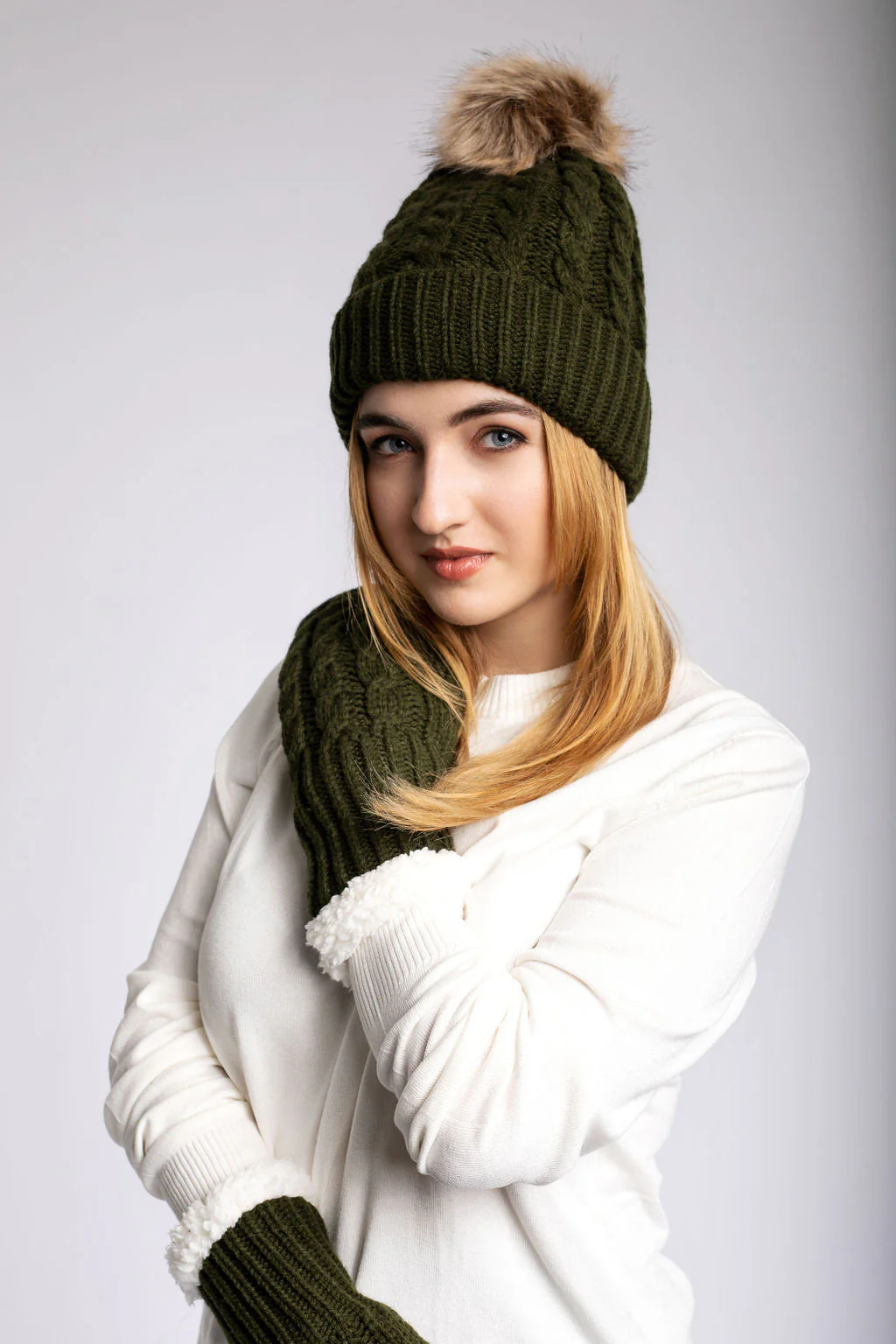 Green - Cozy Lined Mittens - Image 5