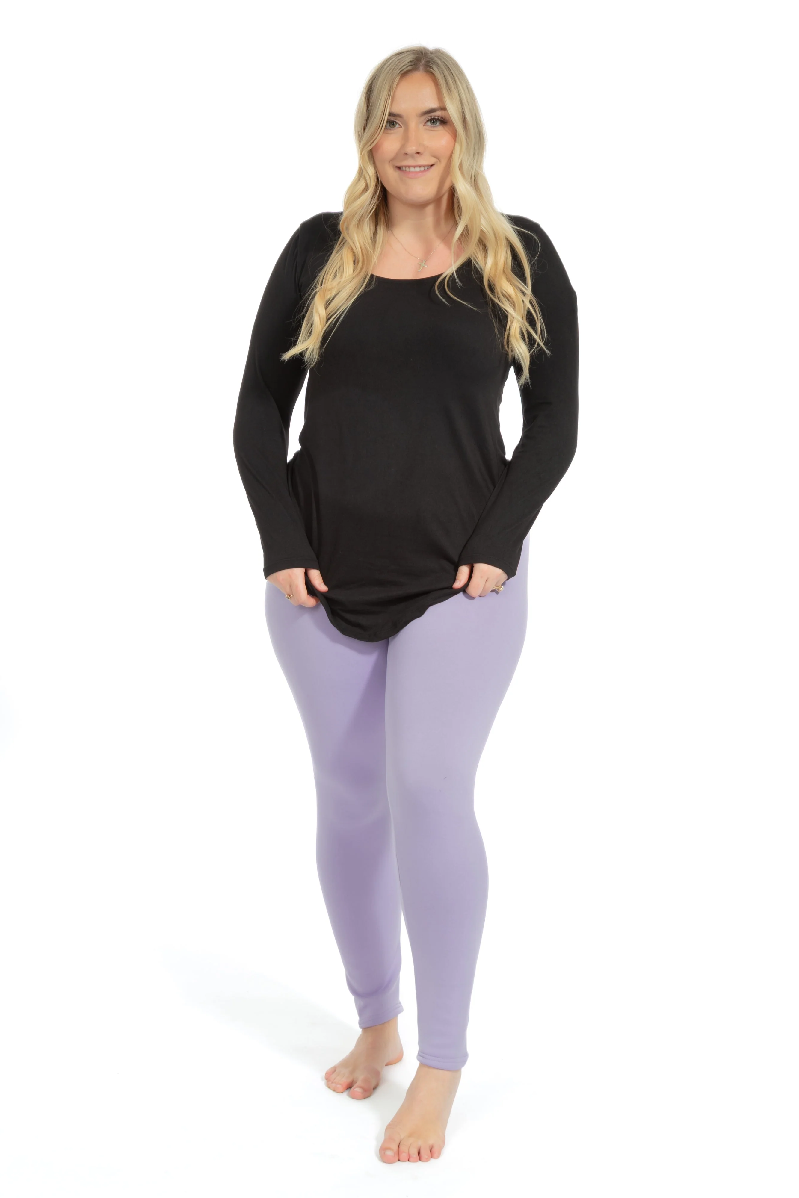 Lavender - Cozy Lined Leggings - Image 3