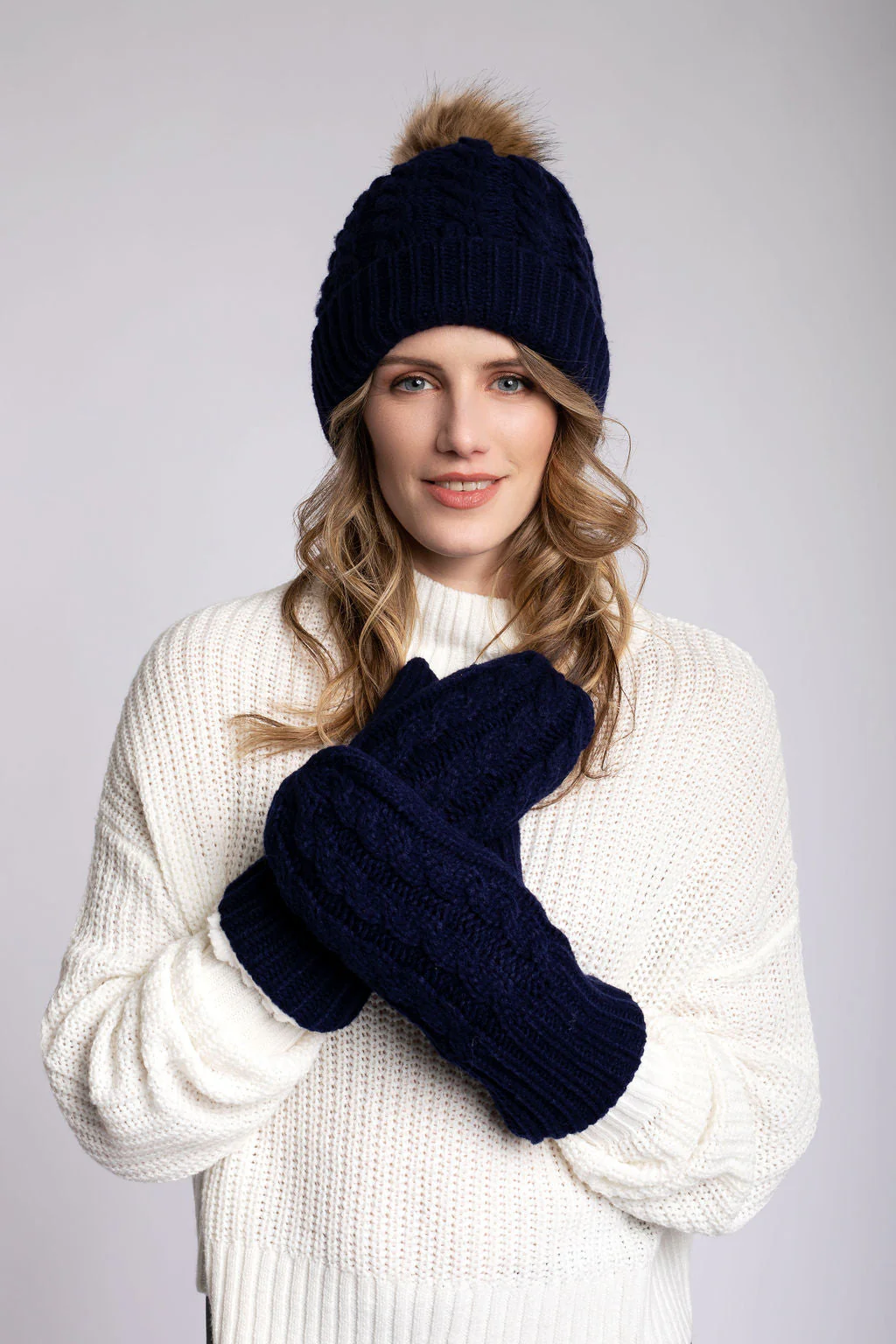 Blue - Cozy Lined Mittens - Image 3