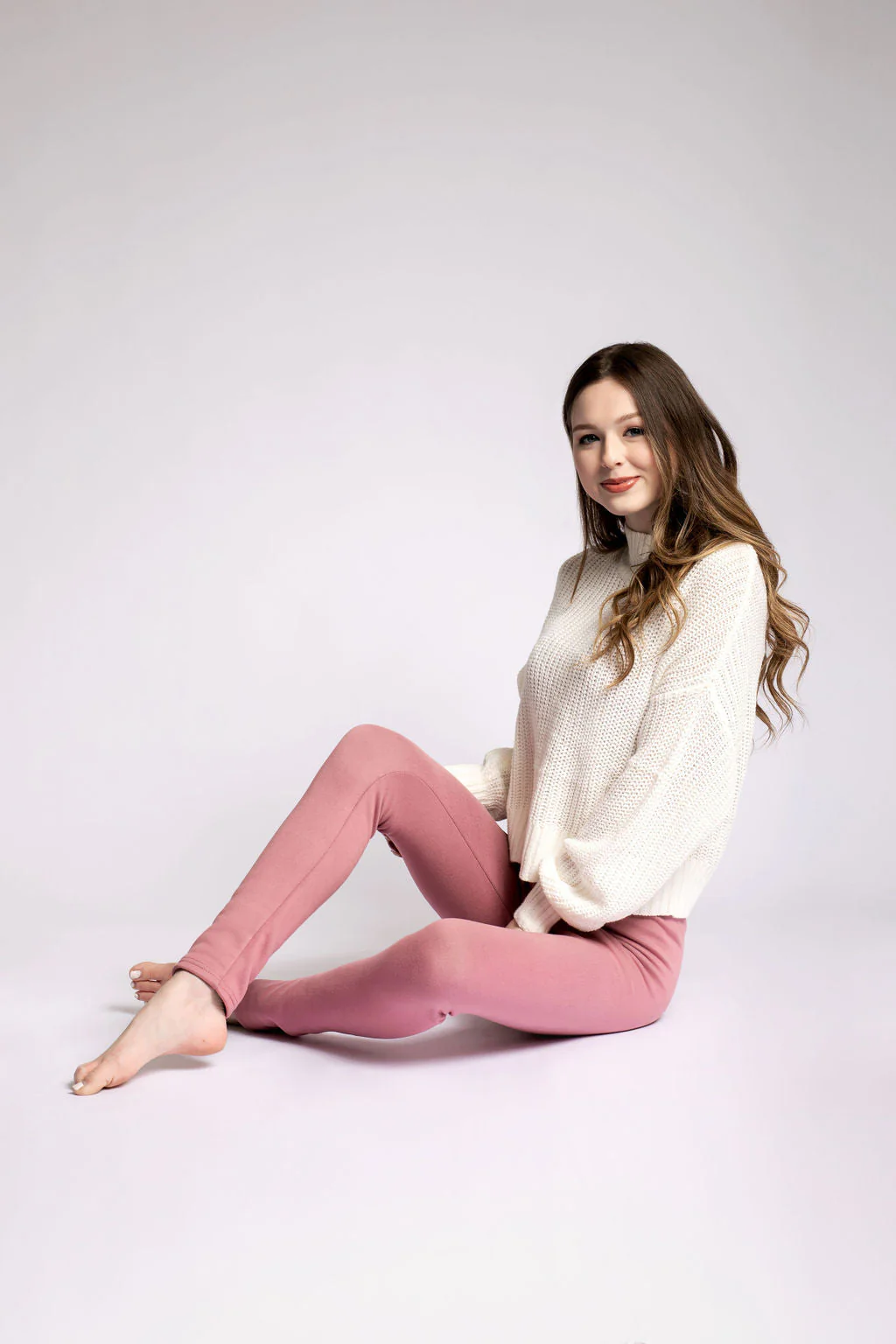 Pink - Cozy Lined Leggings - Image 3