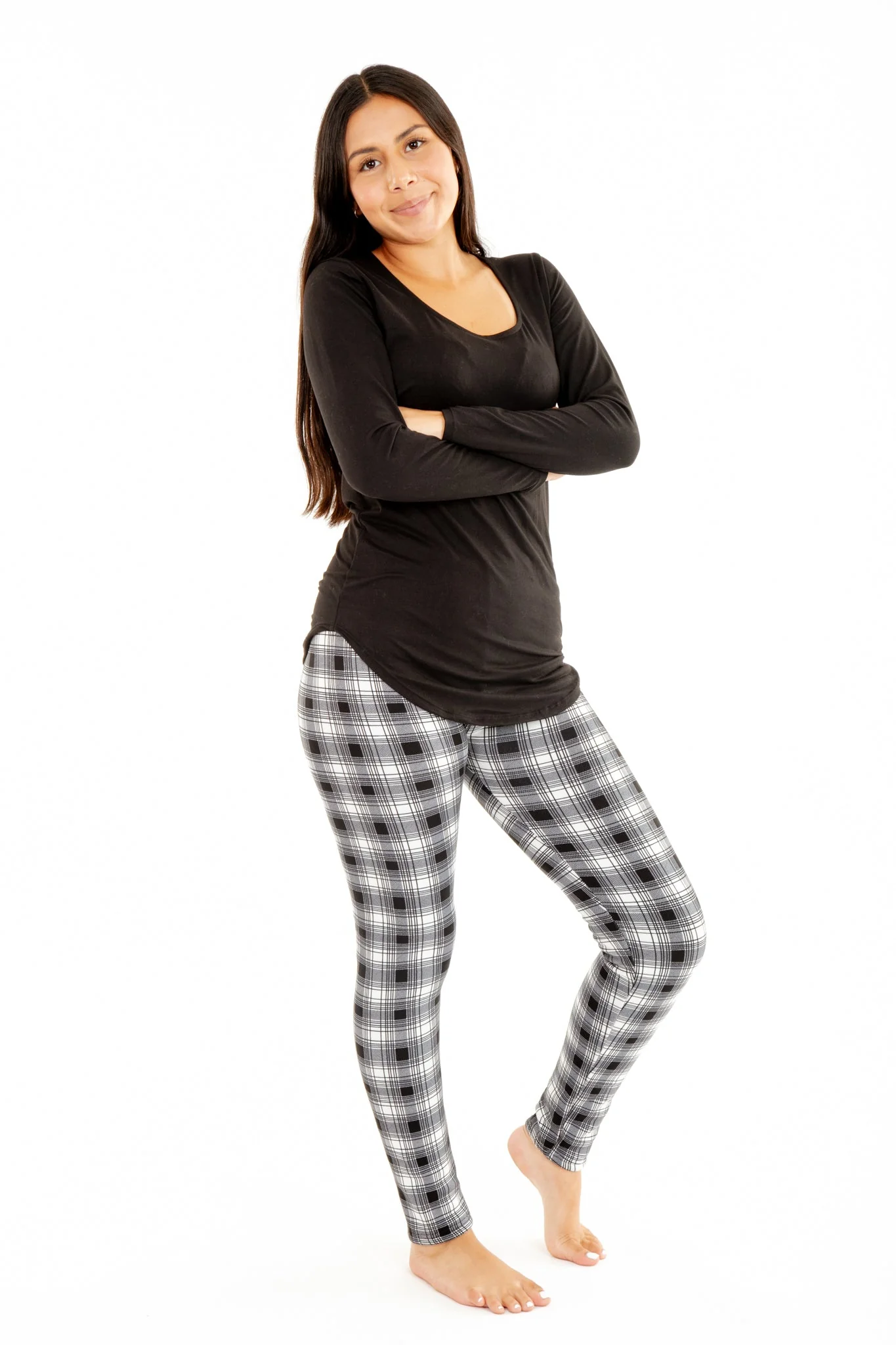 Plaid Fantasy - Cozy Lined Leggings - Image 4