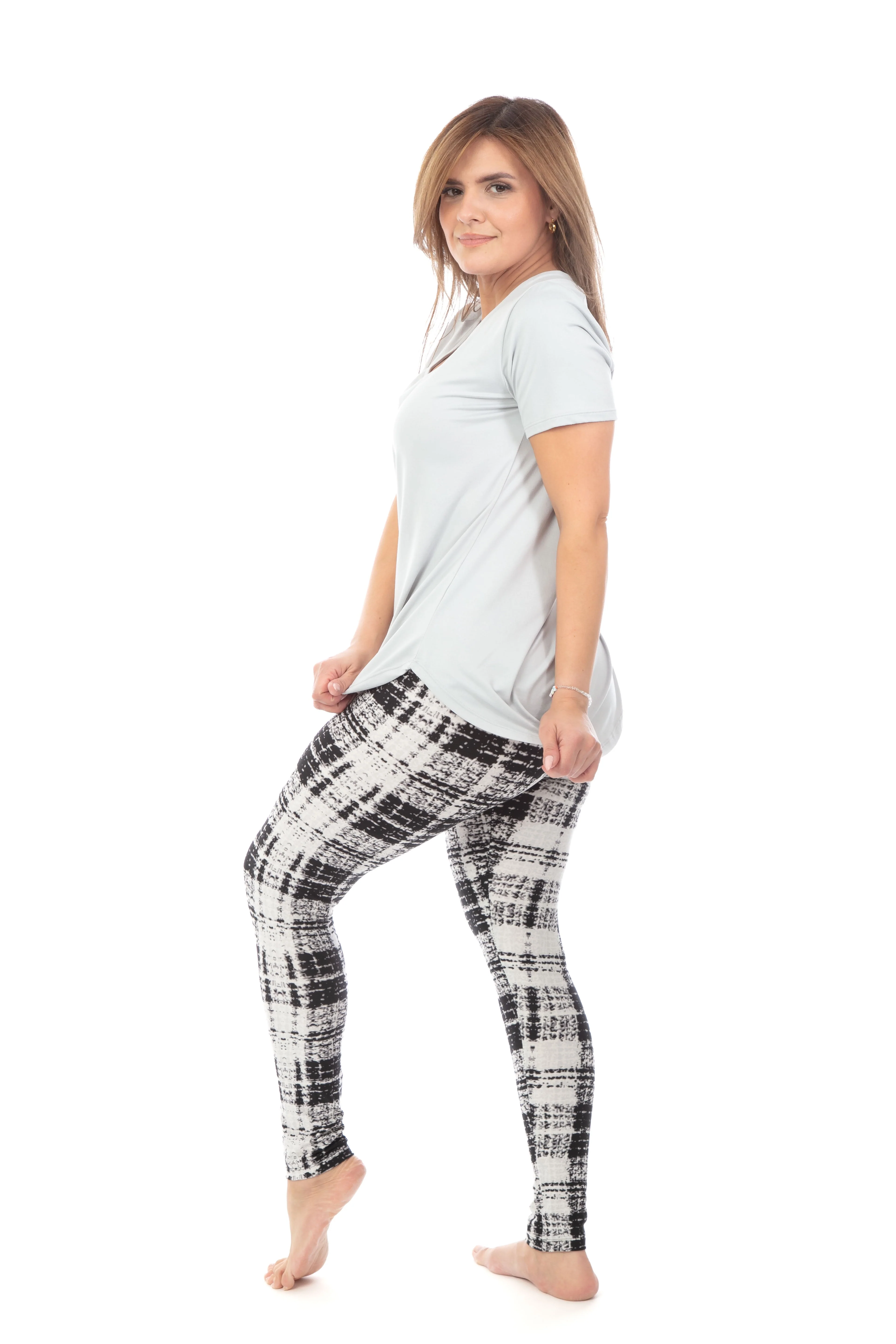 Plaid Print - All Season Leggings - Image 6