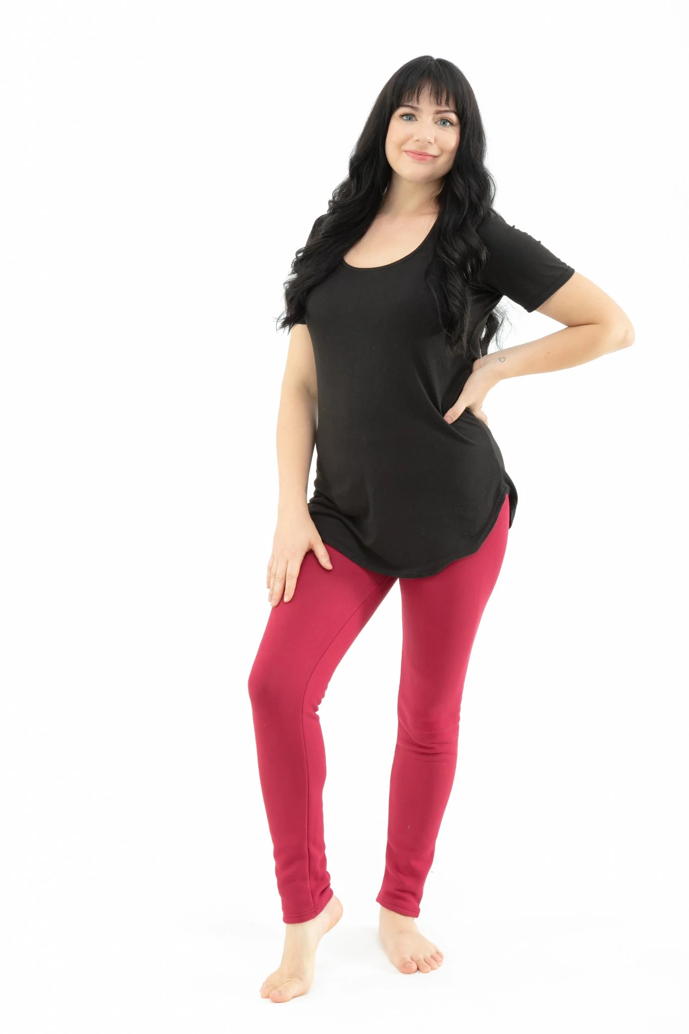 Red Velvet - Cozy Lined Leggings - Image 3