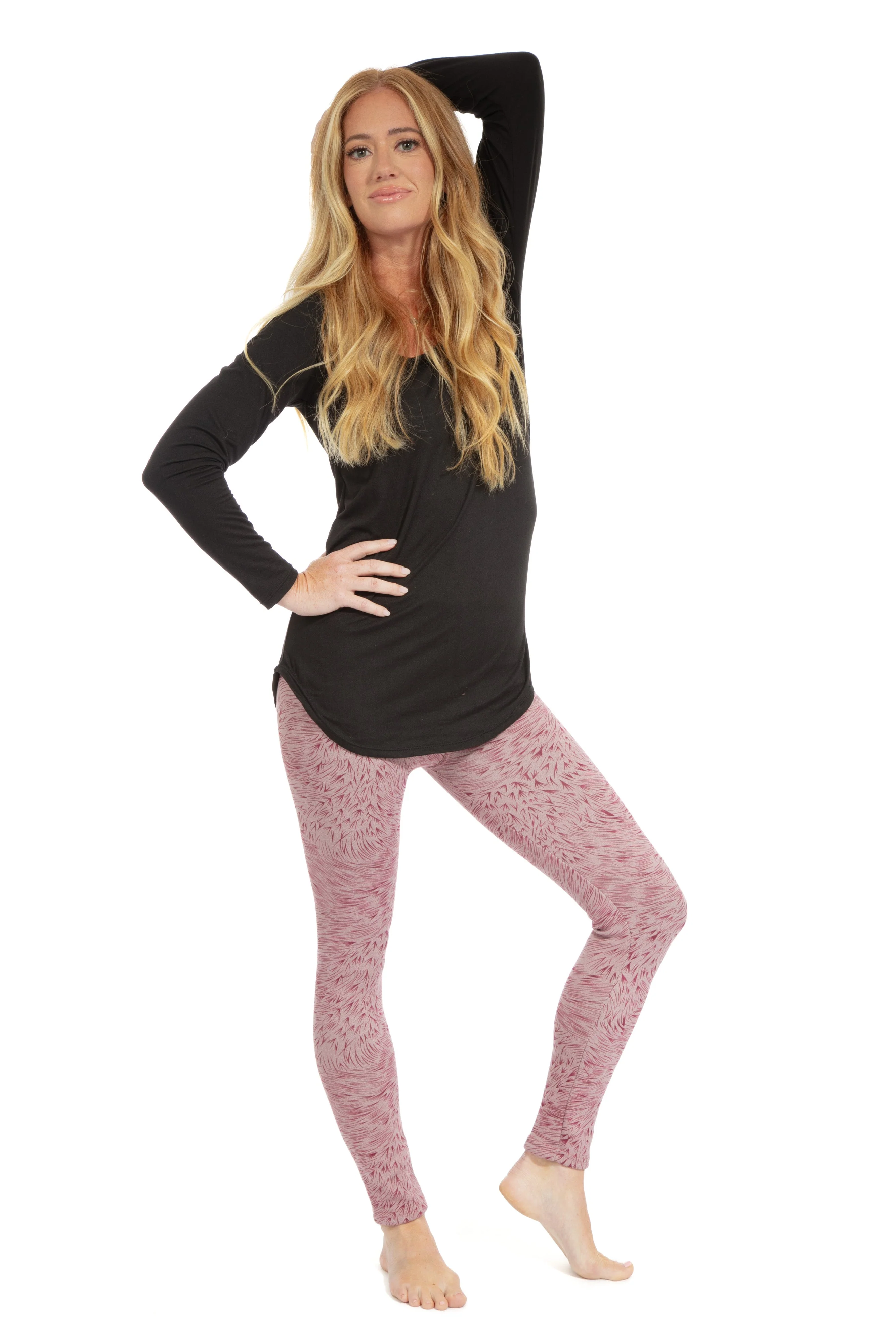 Tropical Lines - Cozy Lined Leggings - Image 2