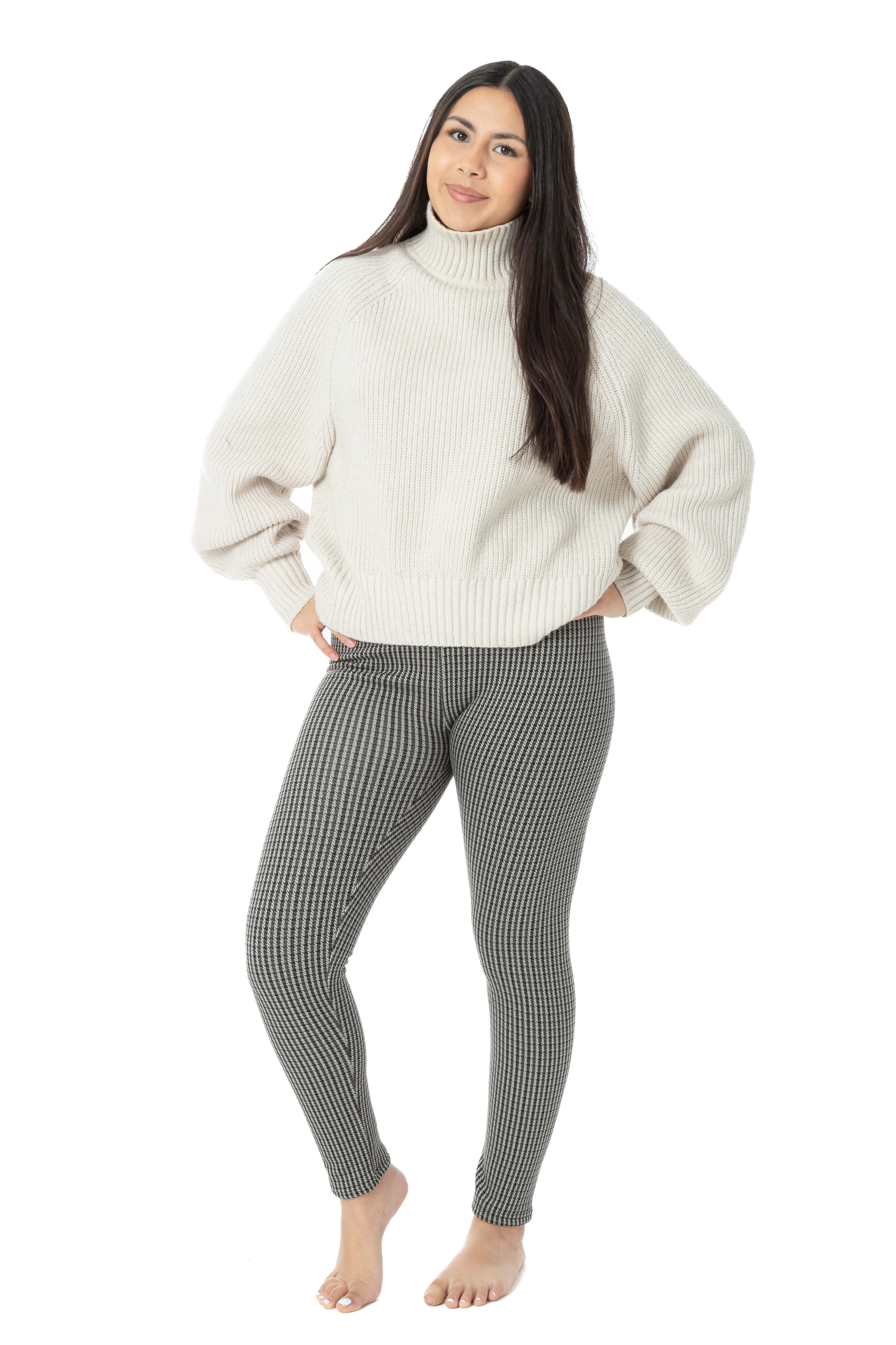 Twisted Lines - Cozy Lined Leggings - Image 2