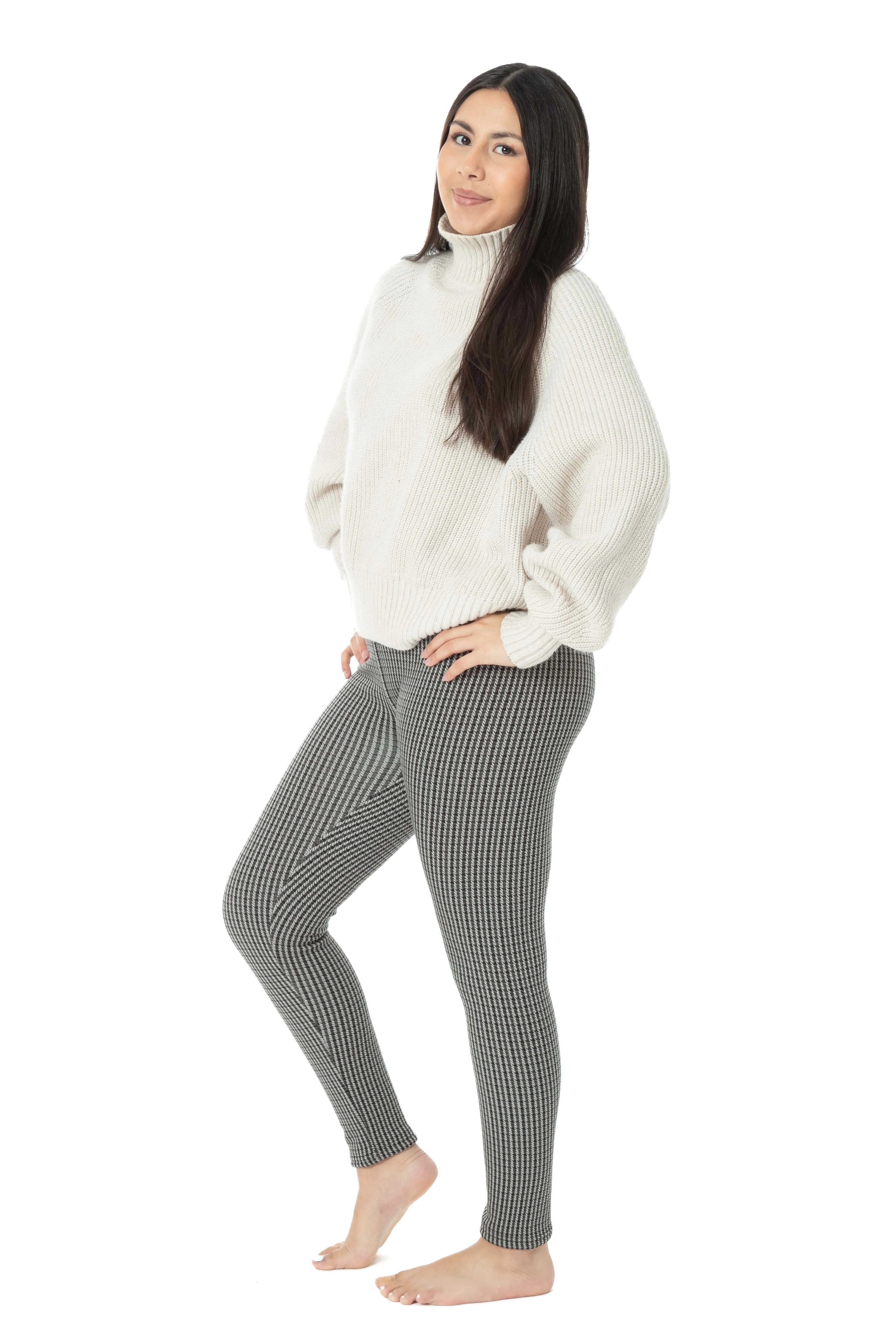 Twisted Lines - Cozy Lined Leggings - Image 4