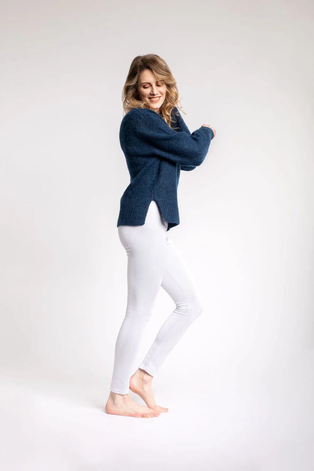 White - Cozy Lined Leggings - Image 4